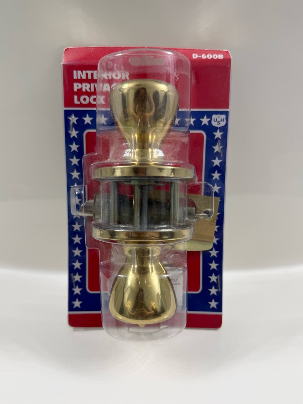 US Hardware Mobile Home Privacy Door Lock D-600B in Polished Brass